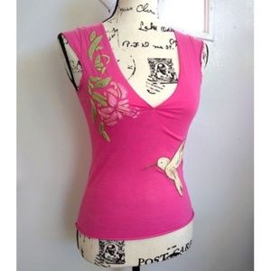 Playful Pleasure Small Pink Embroidered T-Shirt